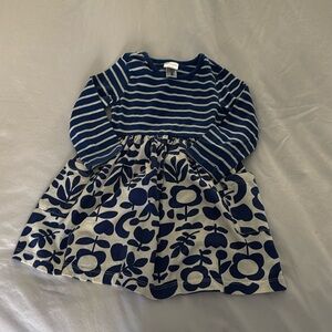 Hanna Andersson Striped Floral Toddler Dress